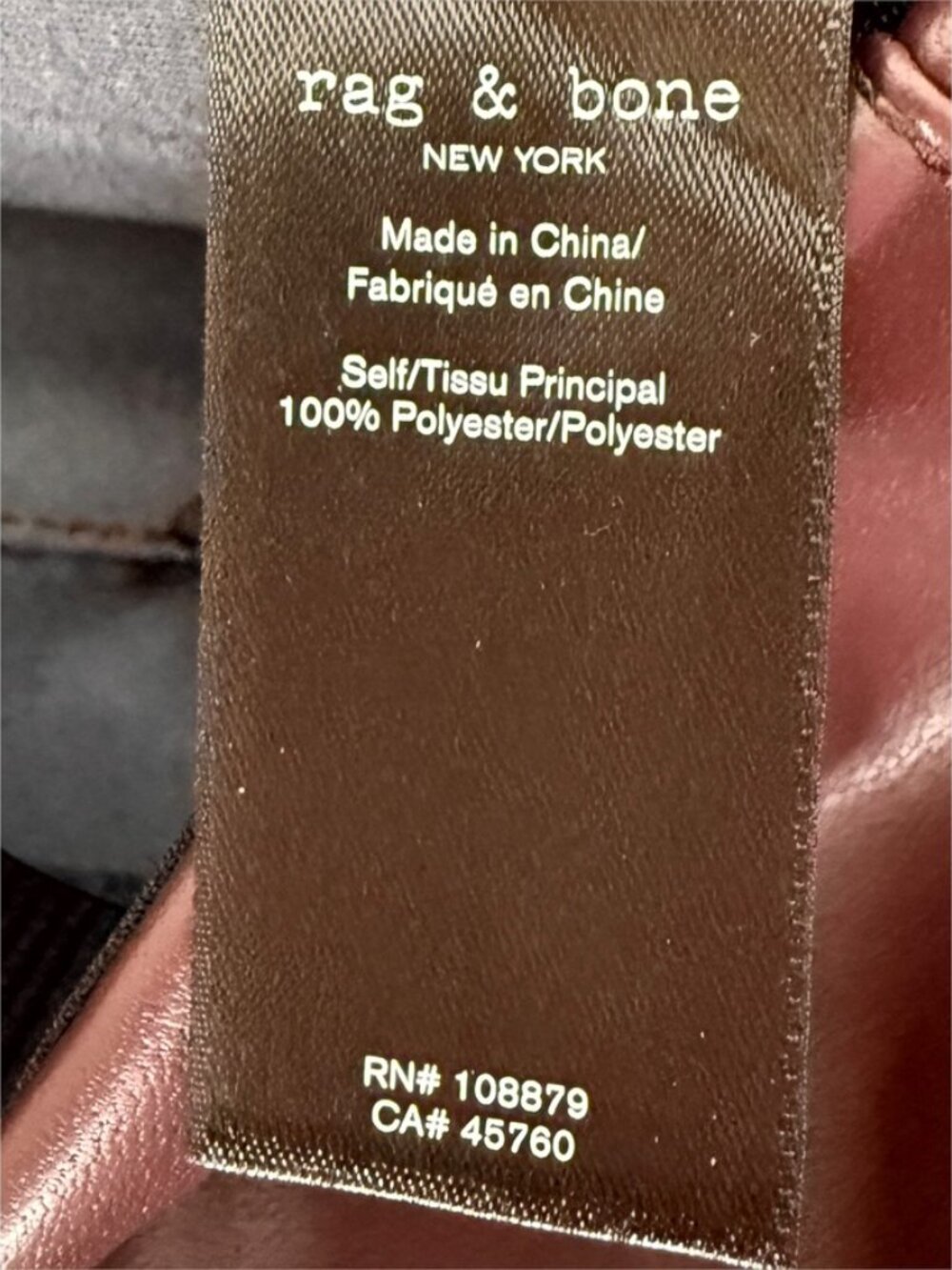 Rag & Bone Nina Vegan Leather Pull On Skinny Pants Maroon M - Picture 8 of 11